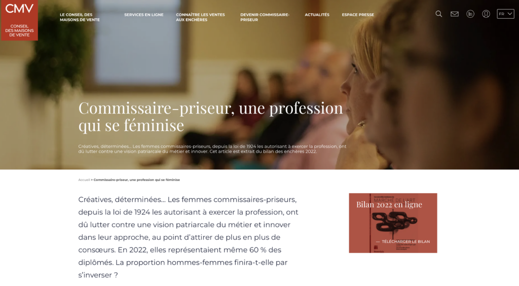 Commissaire priseur une profession qui se féminise Artpaugée