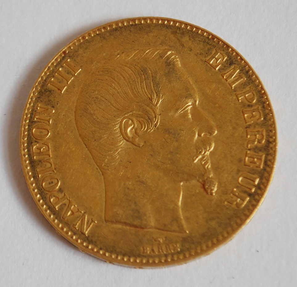 Napoléon III, Empereur – 100 Francs or (tête nue) 1858 A.