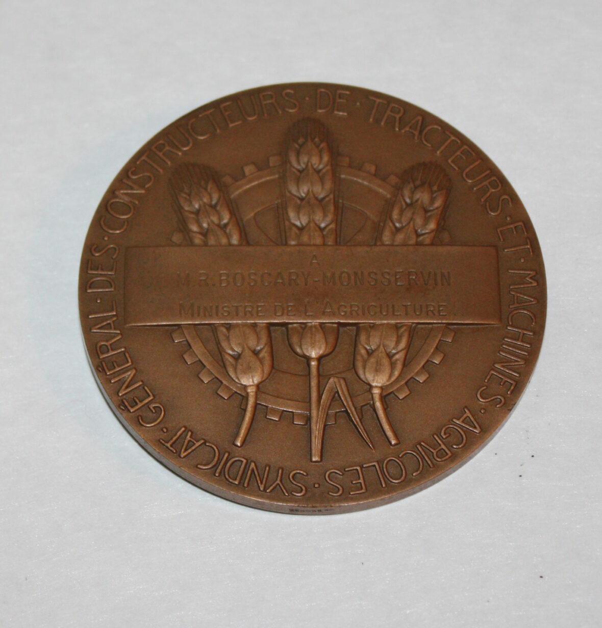 Médaille commémorative en bronze signée de Pierre Turin.