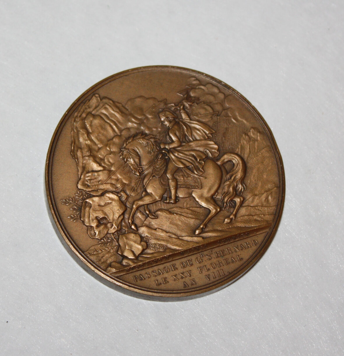 Bonaparte premier consul, bataille de Marengo, médaille en bronze signée de Montagny.