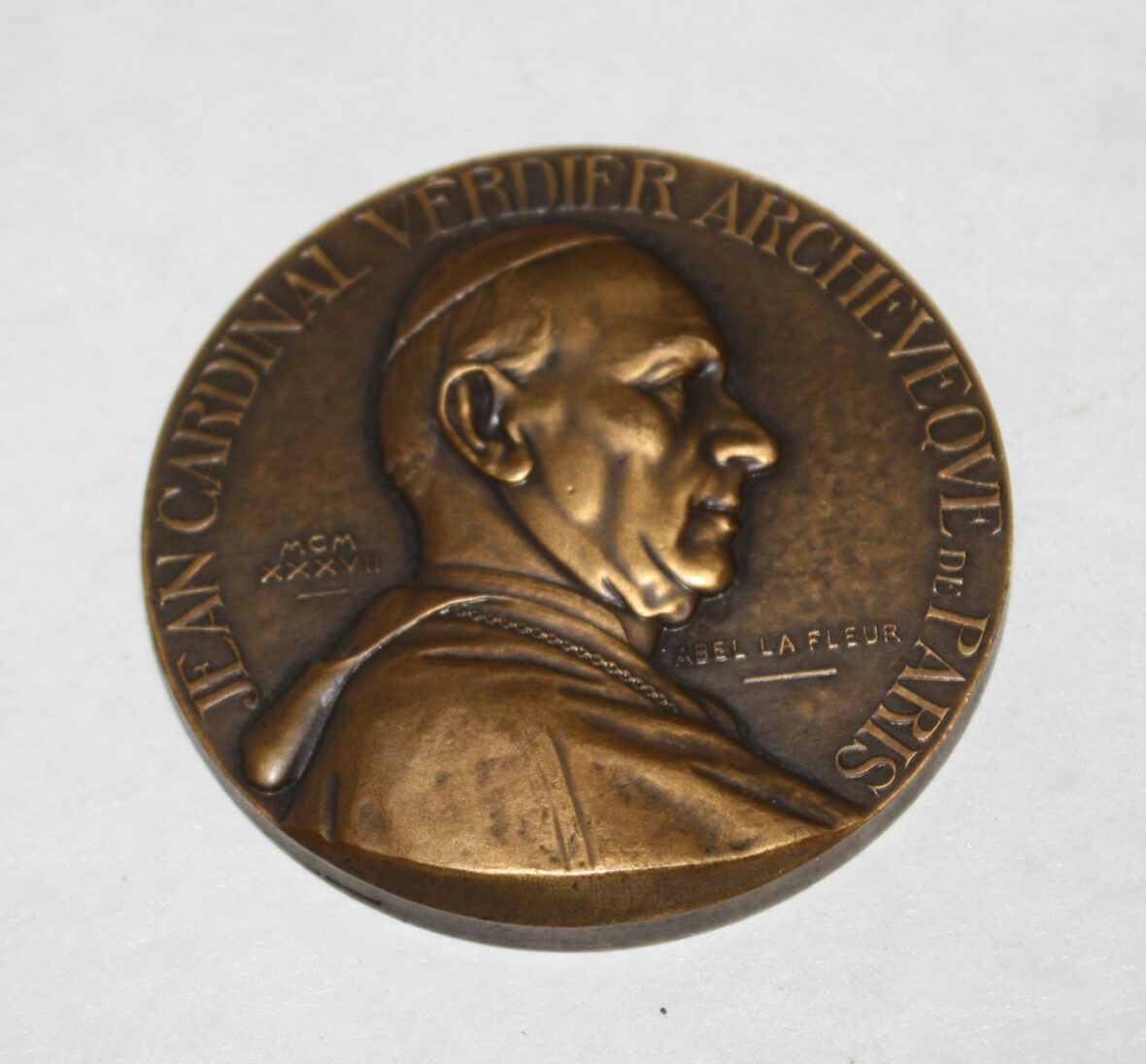 Médaille commémorative en bronze signée Morlon.
