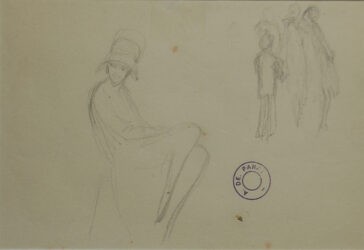 A. de PANAT (1886-1965) Études de jeunes femmes Deux dessins à la mine de plomb sur papier