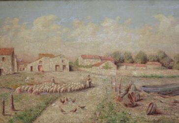 Jean Baptiste OLIVE (1848-1936) Paysage Huile sur toile. Signée en bas à droite.