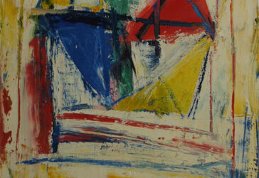 Jean RUSTIN (1928-2013). Composition abstraite. Huile sur toile. Signée en bas à gauche.